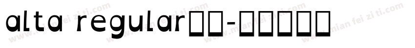 alta regular字体字体转换